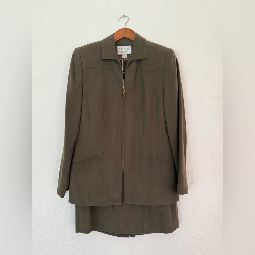 Valerie Stevens Olive Suit Set